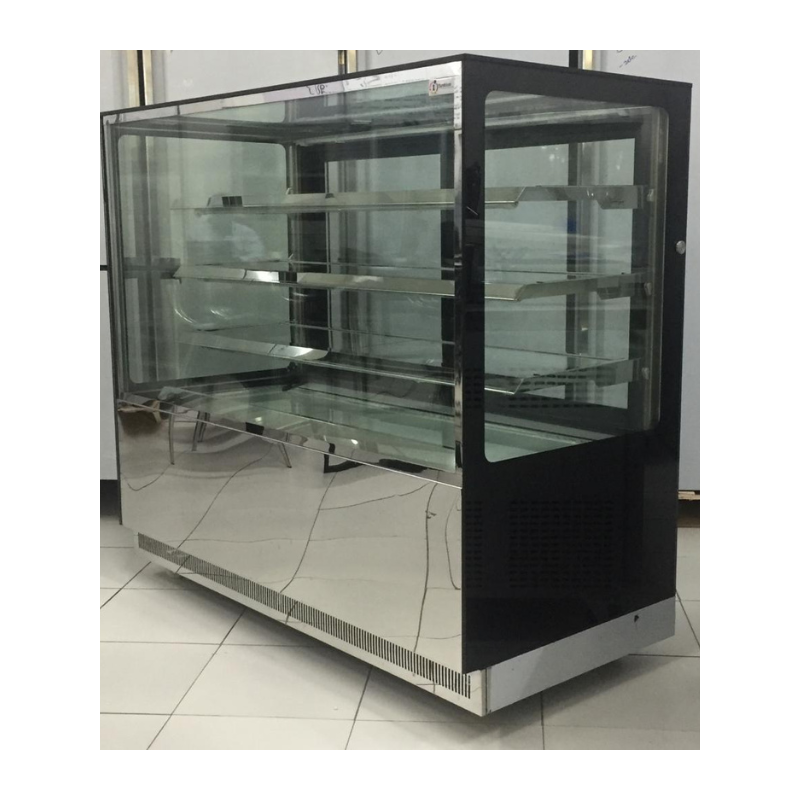 Square Design Refrigerator Cake Display Showcase