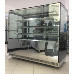 Square Design Refrigerator Cake Display Showcase